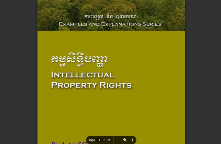 ឯកសារបណ្តុះបណ្តាល៖ កម្មសិទ្ធិបញ្ញា